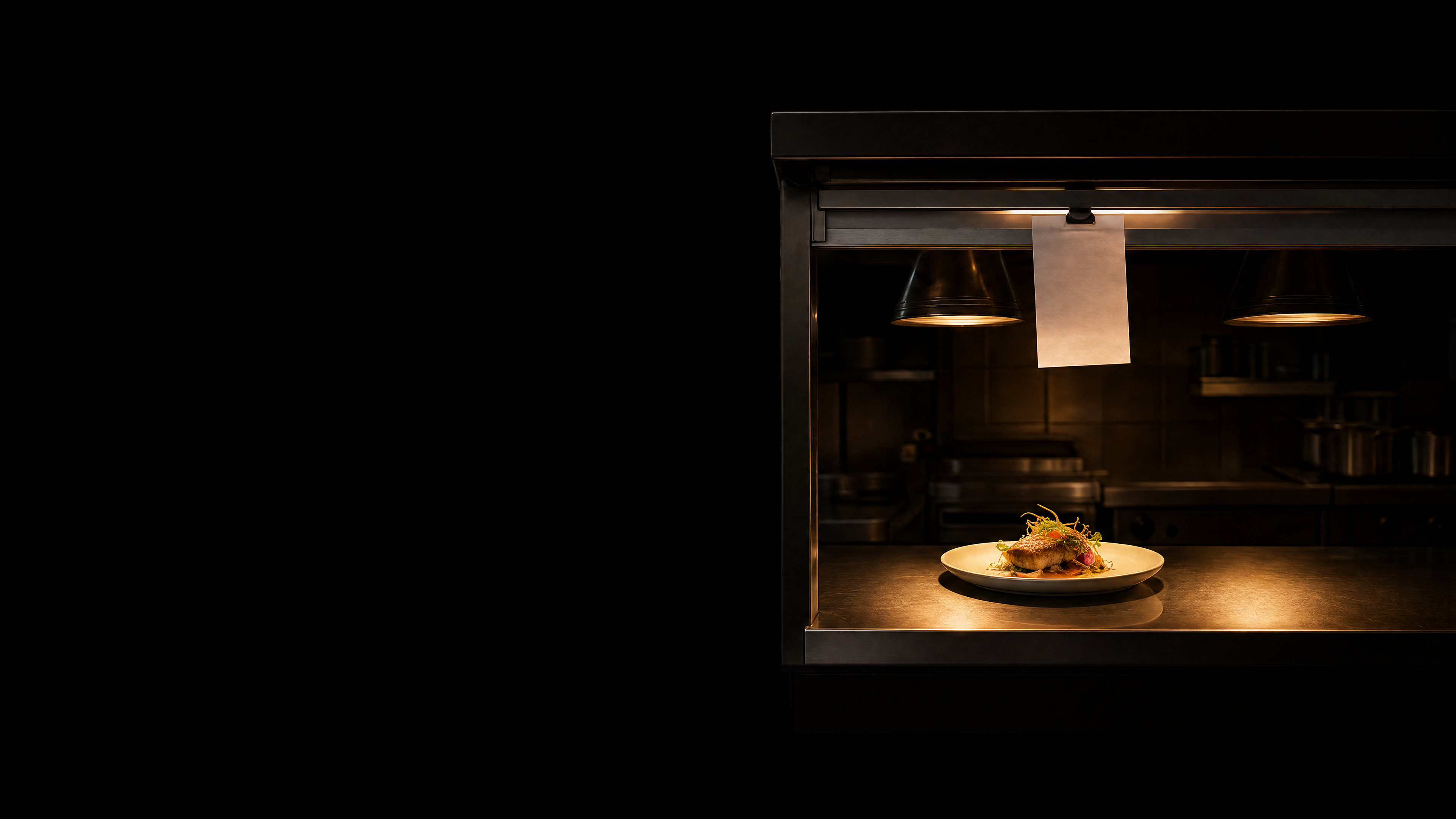 Ausgabe einer Restaurantküche