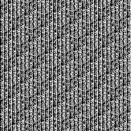the lowest bit of the red channel with the text inside: regular stripes