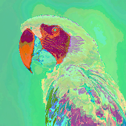 the parrot after XOR with a three-byte key, repeated